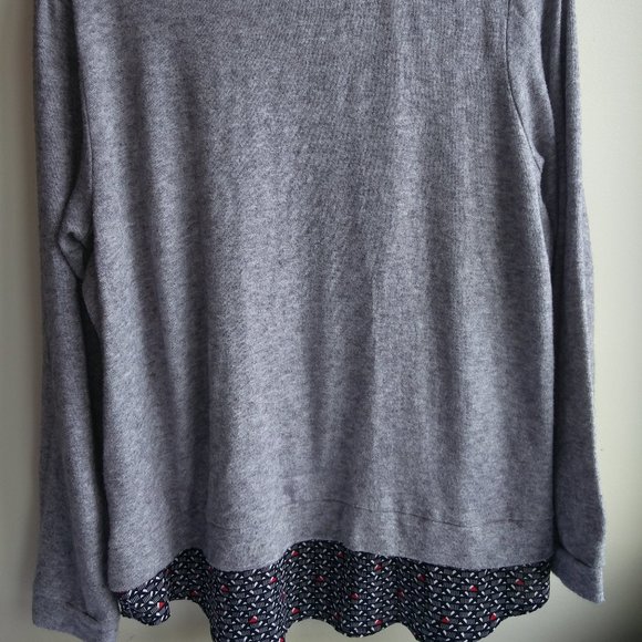 Faith and Joy Collar Gray Sweater, L - Picture 2 of 9